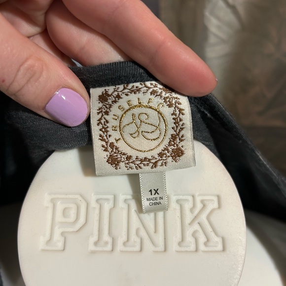 TruSelf- “Wonderlust” gray t shirt 1x - Picture 3 of 4